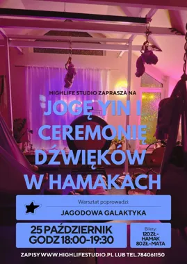 Joga Yin i Ceremonia Dźwięków w hamakach – relaks w Jastrzębiu